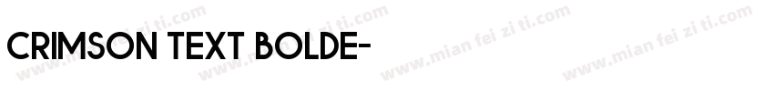 Crimson Text Bolde字体转换